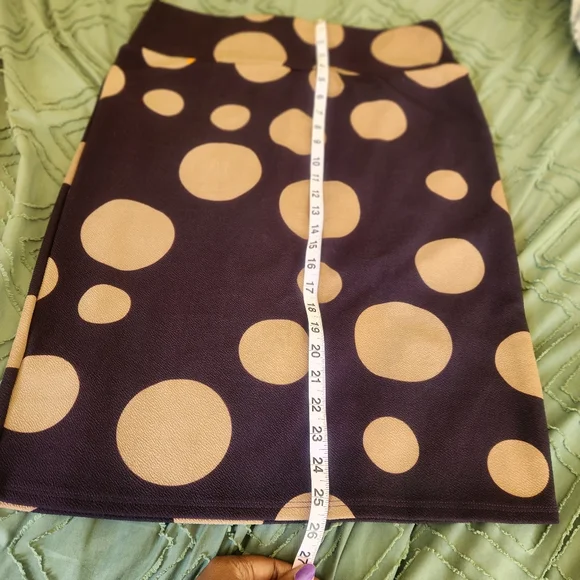 LulaRoe brown polka dot skirt. Size XL - Picture 7 of 8